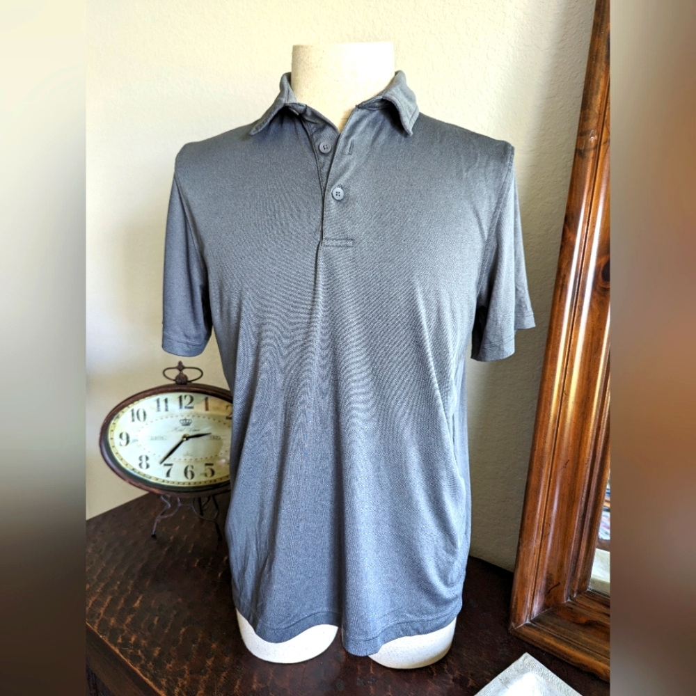 Men's Gray Solid Polo Shirt